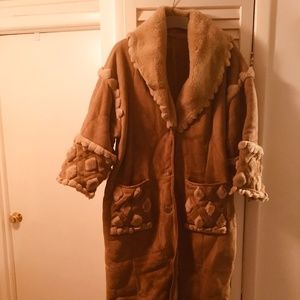 Awesome Shearling plus size long coat